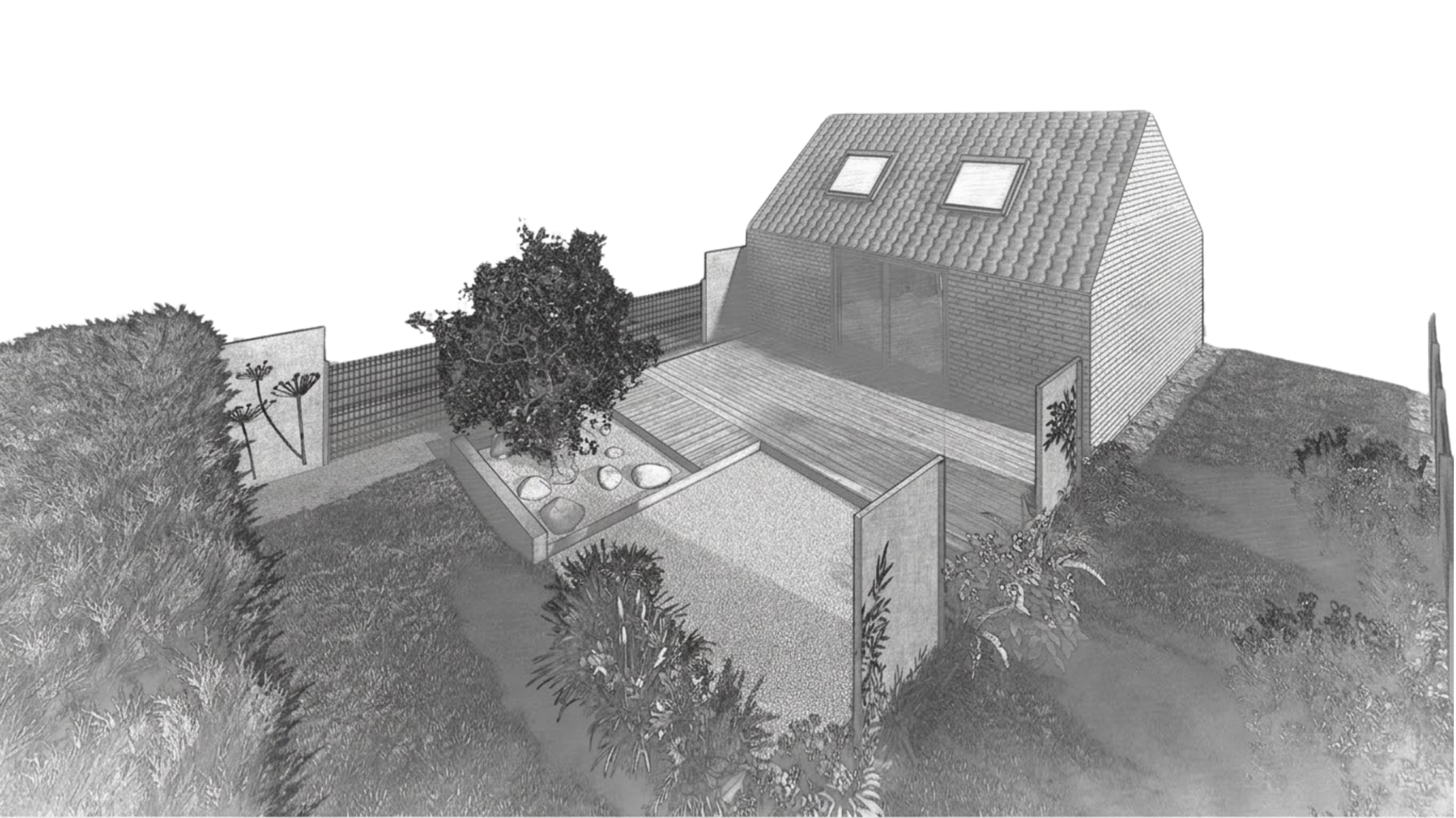 Création d'une esquisse de jardin en 3D réalisée par Unaverde
