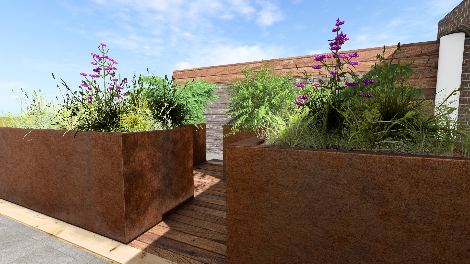 Modélisation 3D d’un jardin réalisée par Unaverde à Fouquières-lès-Lens.